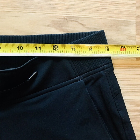 Athleta Womens Size 6 Midtown Trouser Pants Black Wide Leg Drawstring Ankle - Picture 5 of 6